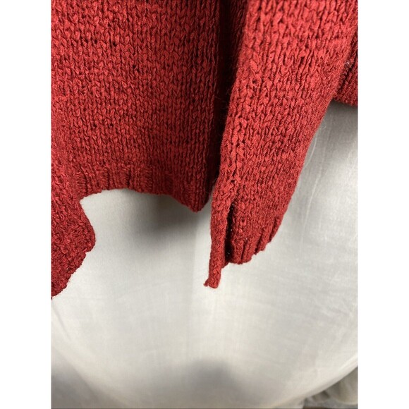 Paraphrase Women's Plus Sz 3X (52" Bust) Red Long Sleeve V-Neck Knit Sweater - Picture 5 of 8
